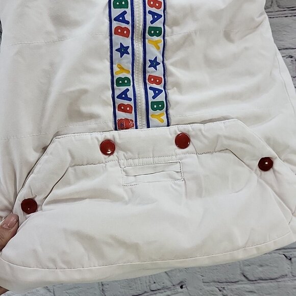 Vintage 80's Sleepsack Snow Suit With Carseat Strap Opening Newborn Flaw - Picture 3 of 14